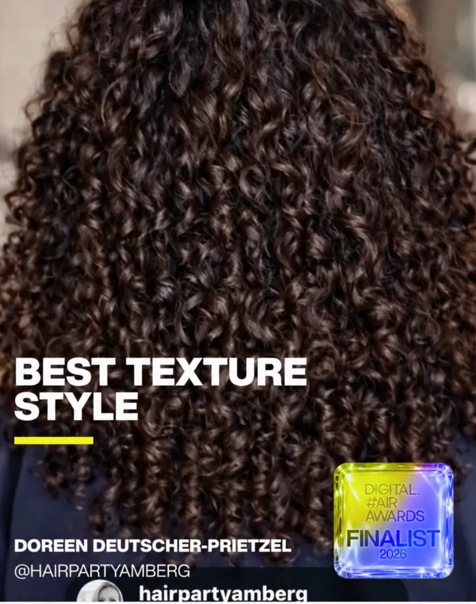 Lockenarbeit von Doreen Deutscher-Prietzel, Finalistin der Digital Hair Awards 2026 in der Kategorie Best Texture Style